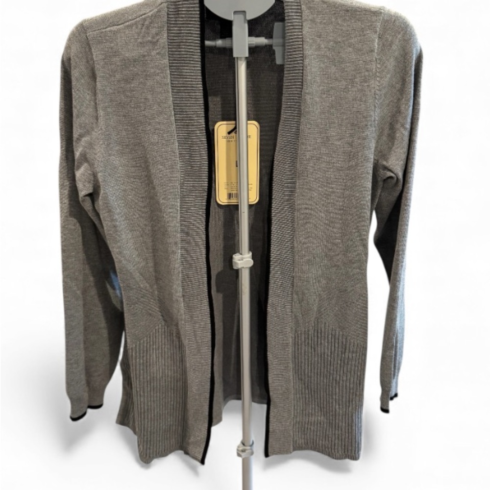 Seven7 Heather Gray and Black Cardigan